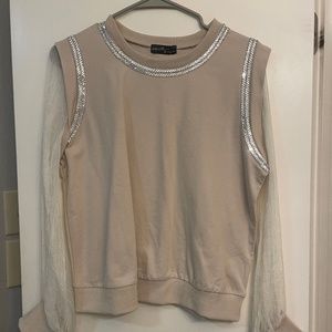 Shop Hopes Feeling Better Top - beige/silver